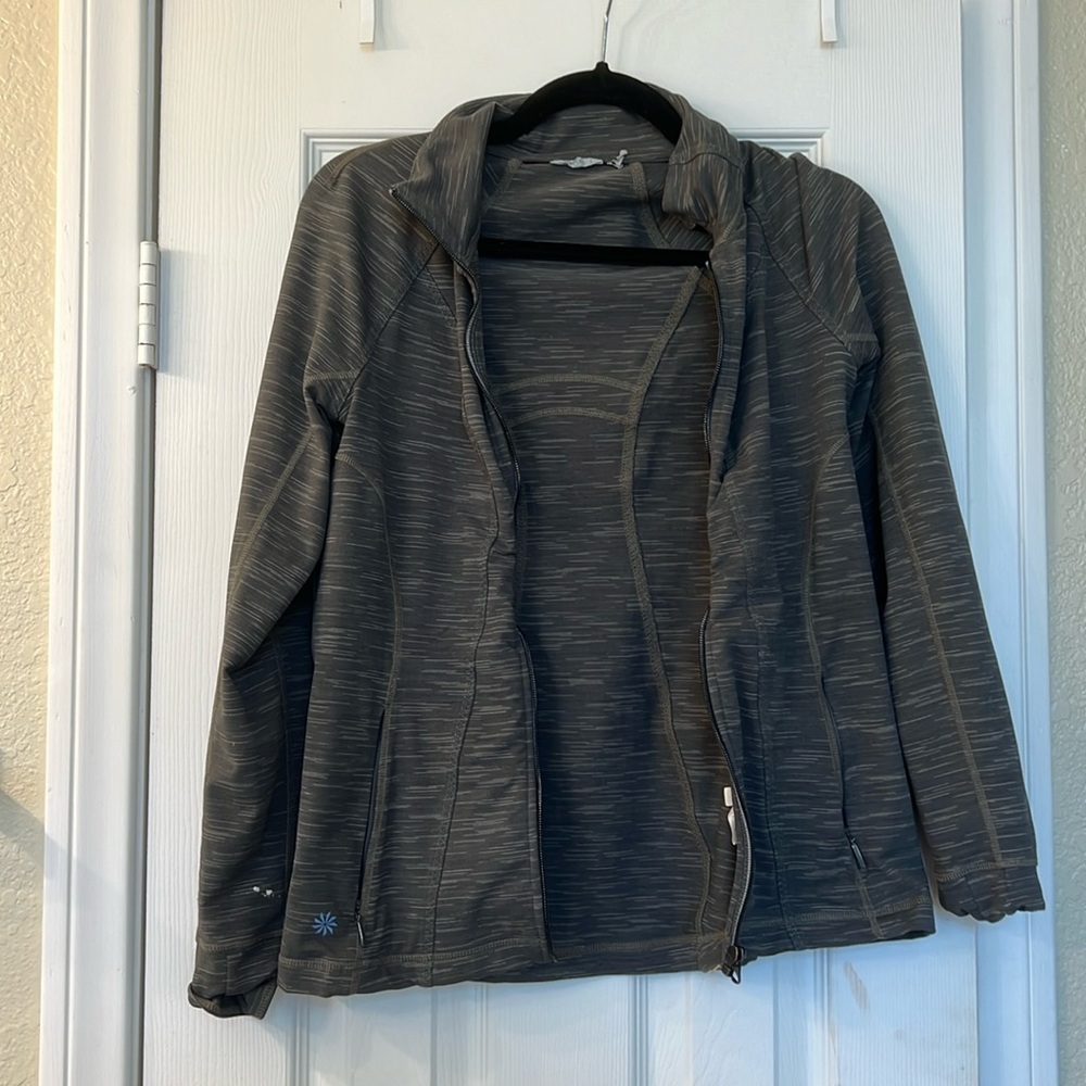 Athleta dark gray women’s fitted athletic jacket M